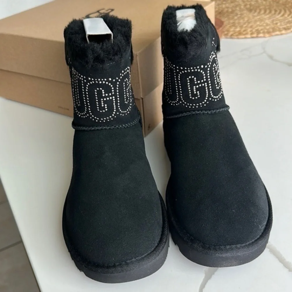 UGG® Classic Gem Faux Fur Lined Mini Boot